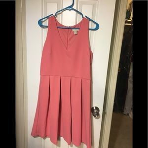 Loft dress, v neck in Coral